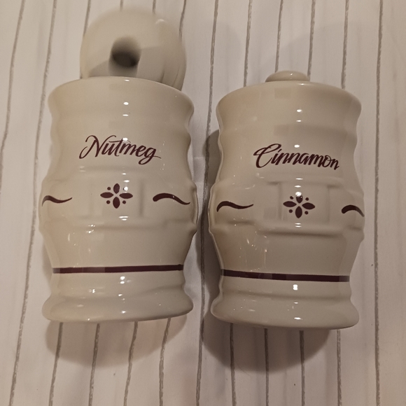 NWT! LONGABERGER Cinnamon & Nutmeg Spice Jars - Picture 6 of 7